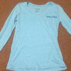 Salt life long sleeve v neck